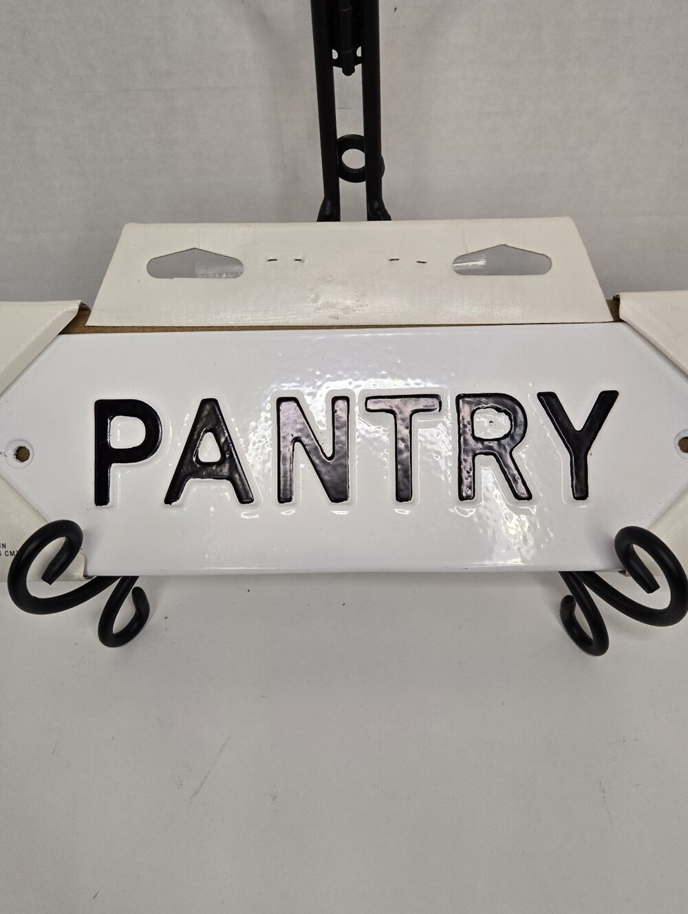 Hearth & Hand Magnolia PANTRY White and Black Enamel Wall Sign Mounting Hardware